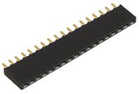 ssw-118-01-g-s Samtec SSW Series Straight Through Hole Mount PCB Socket, 18-Contact, 1-Row, 2.54mm Pitch, Solder Termination