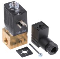 134163 Burkert Solenoid Valve , 3 Port, NC, 24 V dc 3.18 mm, 3.18 mm