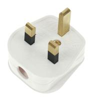 254-4244 RS PRO UK Mains Plug, 3A White, Cable Mount Screw, 250V