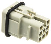 09210073031 Han D Series Connector Insert, Male, 8 Way, 10A, 250 V