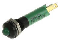 190413z1 CML Innovative Technologies Green Panel Mount Indicator, 24V, 8mm Mounting Hole Size, Solder Tab Termination, IP67