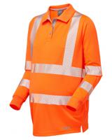 pm08-o-l Leo Workwear PM08-O-LEO Orange Women Hi Vis Polo Shirt, L