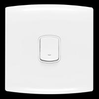 alf4815whw Contactum White Rocker Light Switch, 1 Way, 1 Gang, Alfanar