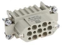 09210153101 HARTING Heavy Duty Power Connector Insert, 10A, Female, Han D Series, 15 Contacts