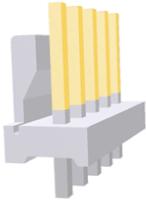 3-641215-6 TE Connectivity MTA-100 Series Straight Through Hole Pin Header, 6 Contact(s), 2.54 mm Pitch, 1 Row, Unshrouded