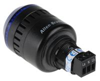 855pc-b24me622 Allen Bradley 855PC Series Blue Sounder Beacon, 24 V ac/dc, Panel Mount, 98dB at 1 Metre
