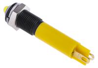 210-349 RS PRO Yellow Panel Mount Indicator, 24V dc, 6mm Mounting Hole Size, Solder Tab Termination