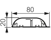 0-300-69 Legrand White Skirting Trunking, W80 mm x D20mm, L2m, PVC