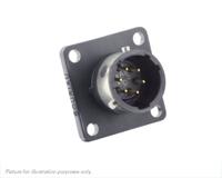utgx010d6p Souriau Sunbank by Eaton, UTGX 6 Way Flange Mount Circular Connector Plug, Pin Contacts,Shell Size 10, Bayonet,