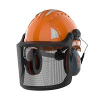 ake24a-400-800 JSP EVOGuard Orange Safety Helmet with Chin Strap, AdjustableVentilated