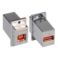 ecf504-bas-hr L-Com Straight, Panel Mount, Plug- Single Port Type Type A, Type B USB Connector