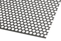 340-6136 RS PRO Stainless Steel Perforated Metal Sheet 500mm x 500mm, 0.55mm Thick