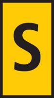 561-01194-wic1-s-pa66-ye HellermannTyton WIC Snap On Cable Markers, Yellow, Pre-printed "S", 2 → 2.8mm Cable, for Cables and Wires,