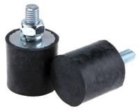 3030ve20-60 FIBET Cylindrical M8 Anti Vibration Mount, Male Buffer Foot with 51.6kg Compression Load