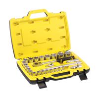 fmmt82685-1 Stanley 26-Piece Metric 1/2 in Standard Socket Set with Ratchet, 6 point