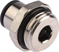 3101-10-21 Legris LF3000 Series Straight Threaded Adaptor, G 1/2 Male to Push In 10 mm, Threaded-to-Tube Connection Style