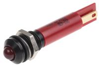 212-430 RS PRO Red Panel Mount Indicator, 12V, 8mm Mounting Hole Size, Solder Tab Termination, IP67