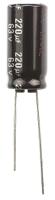 eeueb1j221 Panasonic 220μF Aluminium Electrolytic Capacitor 63V dc, Radial, Through Hole - EEUEB1J221