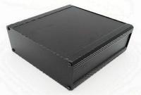 188-1281 RS PRO Black Extruded Aluminium Heat Sink Case, IP40, Black Lid, 400 x 100 x 175mm