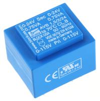 avb15224 Block 24V ac 2 Output Through Hole PCB Transformer, 1.5VA