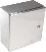 842-8406 RS PRO 304 Stainless Steel Wall Box, IP66, 300 mm x 300 mm x 150mm