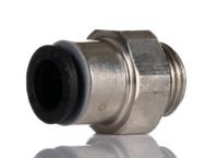 3101-06-10 Legris LF3000 Series Straight Threaded Adaptor, G 1/8 Male to Push In 6 mm, Threaded-to-Tube Connection Style