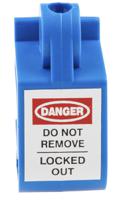 862-5206 RS PRO Blue 1-Lock ABS Universal Miniature Circuit Breaker Lockout, 8mm Shackle, 10mm Attachment