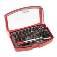 710-0621 RS PRO Driver Bit Set 32 Pieces, Hexagon, Phillips, Pozidriv, Slotted, Tamperproof Star