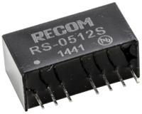 rs-0512s Recom RS DC-DC Converter, 12V dc/ 166mA Output, 4.5 → 9 V dc Input, 2W, Through Hole, +85°C Max Temp -40°C Min