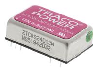 ten-8-2422wi TRACOPOWER TEN 8WI DC-DC Converter, ±12V dc/ ±335mA Output, 9 → 36 V dc Input, 8W, Through Hole, +85°C Max Temp