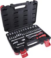 817-9224 RS PRO 43-Piece Metric 1/4 in Standard Socket/Bit Set with Ratchet