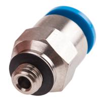 qsm-m5-6 Festo QS Series Straight Threaded Adaptor, M5 Male to Push In 6 mm, Threaded-to-Tube Connection Style, 153306