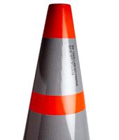 840-0647 RS PRO Weighted Orange, White 700 mm PVC Traffic Cone