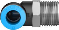 qsl-12-12-20 Festo Elbow Threaded Adaptor, R 1/2 Male to Push In 12 mm, Threaded-to-Tube Connection Style, 130738