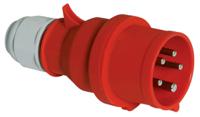 2148 Bals IP44 Red Cable Mount 3P + N + E Industrial Power Plug, Rated At 32A, 415 V