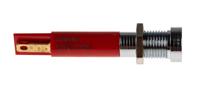 210-945 RS PRO Red Panel Mount Indicator, 12V dc, 8mm Mounting Hole Size, Solder Tab Termination