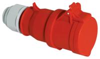 3142 Bals IP44 Red Cable Mount 3P + E Industrial Power Socket, Rated At 32A, 415 V