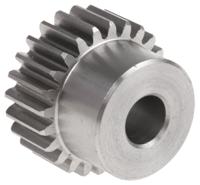 521-6749 RS PRO Stainless Steel 24 Teeth Spur Gear, 1 Module, 8mm Bore Diam, 24mm Pitch Diam, 20mm Hub Diam