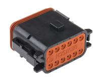 dt0612sa-ce10 Deutsch, DT Automotive Connector Plug Black 12 Way DT0612SA-CE10