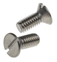 914-1664 RS PRO Slot M4 Countersunk A2 304 Stainless Steel Machine Screws DIN 963 x 10.0mm