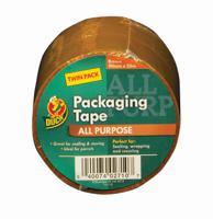 224530 DUCK TAPE Brown Packing Tape, 25m x 50mm