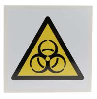 813-4460 RS PRO Self-Adhesive Biological Hazard Hazard Warning Sign