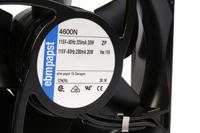 4600n ebm-papst 4000 N Series Axial Fan, 115 V ac, AC Operation, 180m³/h, 18W, 157mA Max, 119 x 119 x 38mm