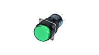 al6m-m24pg Idec AL6M Series Illuminated Push Button Switch, Momentary, Panel Mount, 16.2mm Cutout, 2CO, 24V, IP65