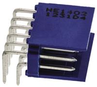281742-6 TE Connectivity AMPMODU HE14 Series Right Angle Through Hole PCB Header, 12 Contact(s), 2.54 mm Pitch, 2 Row, Shrouded