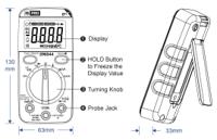 296-546 RS PRO Digital, LCD Digital Multimeter, 1A ac Max, 1A dc Max, 600V ac Max - RS Calibrated
