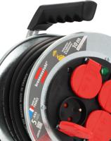 1207911 brennenstuhl 10m 4 Socket Type E - French Cable Reel Open Reel, 230 V, IP44