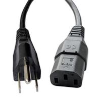 558-982 RS PRO Straight IEC C13 Socket to Straight Type B NEMA 5-15 Power Cord, 2.5m