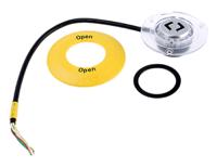 56140203002505005561491 EAO Illuminated Push Button Switch, Momentary, Panel Mount, SPST, Yellow LED, IP65, IP67