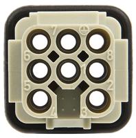 09210073031 Han D Series Connector Insert, Male, 8 Way, 10A, 250 V